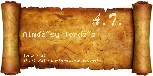 Almásy Teréz névjegykártya